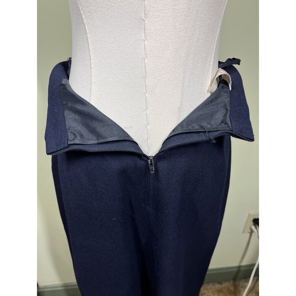 Vtg St Michael Womens 2-piece Navy Wool Sz 10 Blazer & Sz 12 Skirt Pleated Suit - Picture 15 of 16